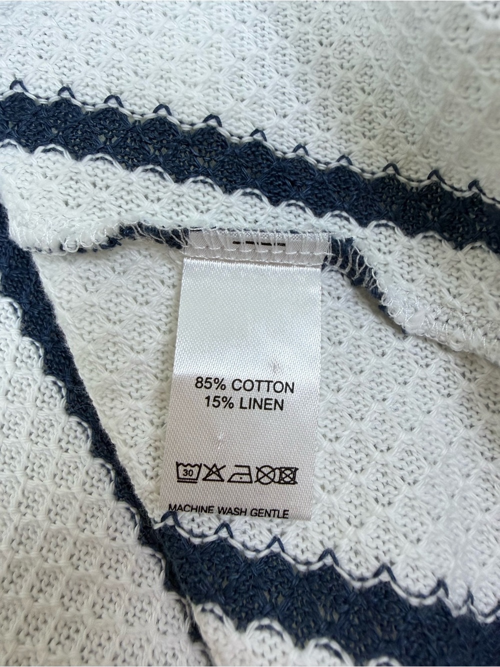 Todd Snyder Relaxed Textured Montauk Polo Coastal White Blue Stripe Size S - Picture 7 of 9